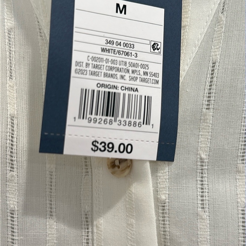 Universal Thread White Button-Front Blouse - Picture 5 of 12